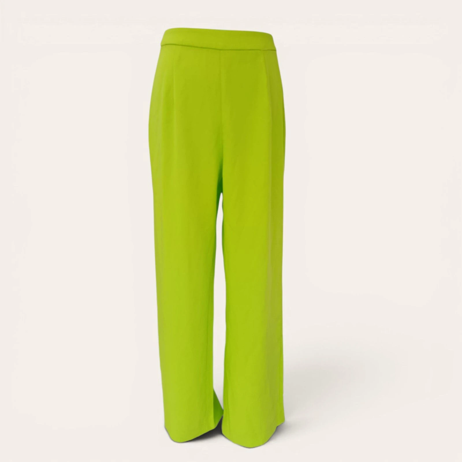 Pantalon taille haute jambes larges Meshki taille L vert flash